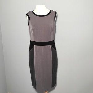 Jones New York Gray & Black Dress Size 12